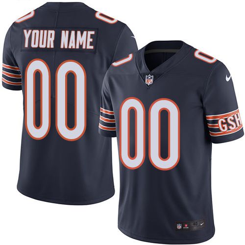 Nike Chicago Bears Navy Men Customized Vapor Untouchable Player Limited Jersey